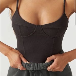 Joah Brown Black corset crop tank top size XS/S